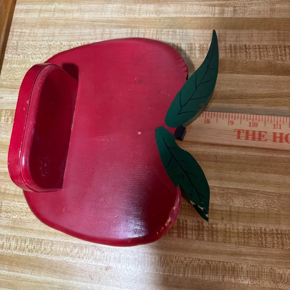 Farmhouse Cottagecore Vintage Red Apple Wall Shelf Kitchen Decor retro rustic